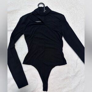 SO Black Long Sleeve Bodysuit